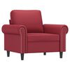 vidaXL Sofa Chair With Footstool Wine Red