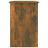 vidaXL Desk Smoked oak Engineered wood Medium Desk Rectangular