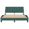 vidaXL Bed Frame Dark Green Velvet 55.1 x 74.8 in, Double Bed Frame