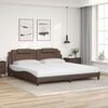 vidaXL Bed Brown, White
