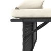 vidaXL Garden Bench Black and Cream White