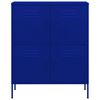 vidaXL Storage Cabinet Navy Blue Steel Medium Height-Adjustable Shelves