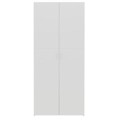 vidaXL Shoe Cabinet White and Sonoma Oak 31.5"x14"x70.9" Chipboard