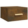 vidaXL Wall-mounted Bedside Cabinet Set of 2 Smoked oak Engineered wood