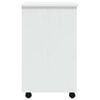 vidaXL Rolling Cabinet MOSS White Solid pine wood, engineered wood, plastic