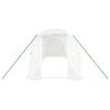 vidaXL Greenhouse White Polyethylene, Galvanized Steel Large Collapsible