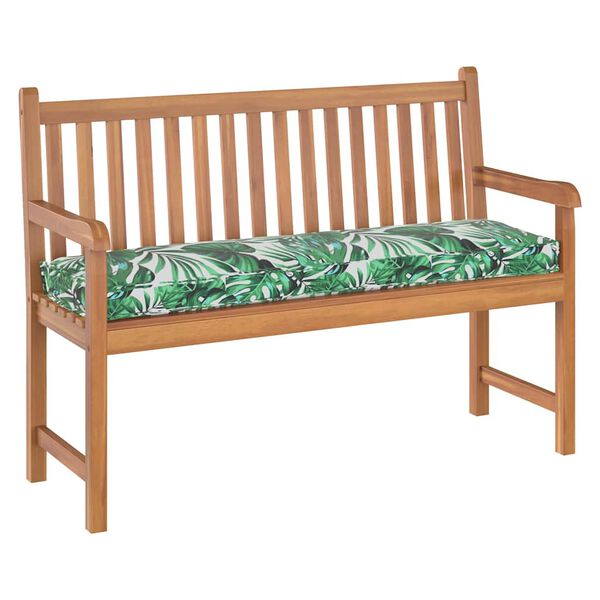 vidaXL Pallet Cushion for Bench Floral Leaf pattern 140 x 40 x 8 cm