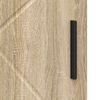 vidaXL Bathroom Cabinet with Door Sonoma Oak 11.81 x 13.78 x 37.40 in