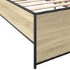 vidaXL Bed Frame Sonoma oak Engineered wood, steel Small Single Durable