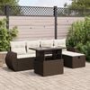 vidaXL Garden Sofa Set Brown