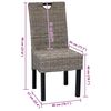 vidaXL Dining Chair 4 pcs Kubu Rattan Mango Wood