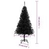 vidaXL Artificial Christmas Tree Black PVC 59 in