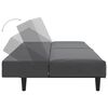 vidaXL Sofa Bed Dark Grey Velvet, Wood 2-seater Convertible