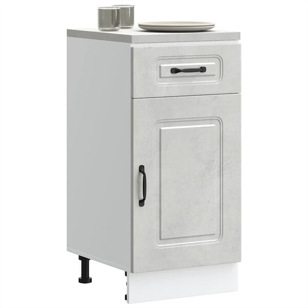 vidaXL Kitchen Base Cabinet Concrete grey Engineered wood