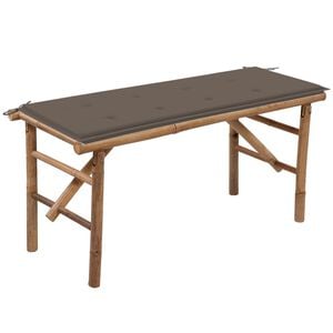 vidaXL Garden Bench Bamboo 46.5 in Foldable Rectangular