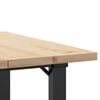 vidaXL Dining Table O-Frame 23.6"x23.6"x29.7" Solid Wood Pine and Steel