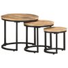 vidaXL Side Table Set of 3 Brown, Black