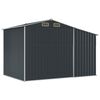 vidaXL Garden Shed Anthracite Galvanized steel, Polypropylene Large