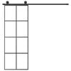 vidaXL Sliding Door with Hardware Set 29.9x80.7" ESG Glass&Aluminium