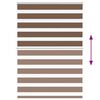 vidaXL Zebra Blind Brown 100% Polyester; Aluminum top rail 39.4 x 59.1 in