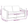 vidaXL 2-seater Sofa Taupe Polyester, Metal, Textilene 55.1 in width