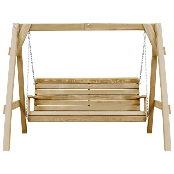 vidaXL Swing Chair Natural Pine Treated Pinewood Large Durable
