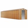 vidaXL Garden Shed Light brown Galvanized Steel Large Garden Shed