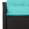 vidaXL Garden Sofa with Cushion 47.24 x 24.41 x 27.17 in Poly Rattan