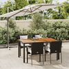 vidaXL Garden Dining Set Black PE rattan 5 Piece Set Modular