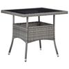 vidaXL Dining Set Grey Poly Rattan Small Removable Covers Dining Set