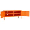 vidaXL TV Cabinet Orange Steel Medium Rectangular Modern Levelers