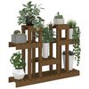 vidaXL Plant Stand Honey Brown Solid Pine Wood Medium Shelving
