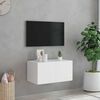 vidaXL TV Wall Cabinet White Engineered Wood Standard TV Wall Cabinet