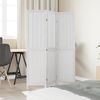 vidaXL Room Divider 3 Panels White Solid Wood Paulownia