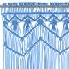 vidaXL Macrame Curtain Blue 55.1x94.5" Cotton