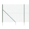 vidaXL Wire Mesh Fence with Spike Anchors Green 5.2x82.0'