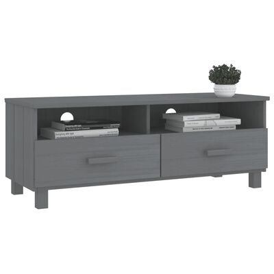 vidaXL TV Cabinet HAMAR Dark Gray 41.7"x15.7"x15.7" Solid Wood Pine
