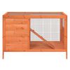 vidaXL Rabbit Hutch Brown Solid pine wood Standard Durable