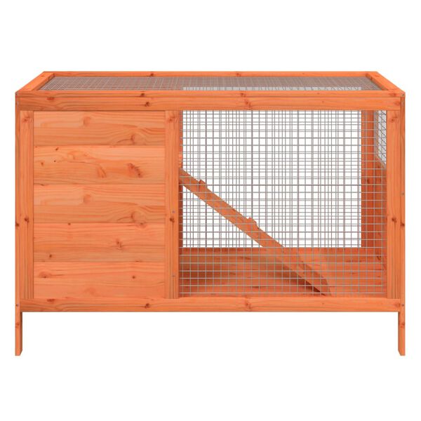 vidaXL Rabbit Hutch Brown Solid pine wood Standard Durable