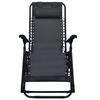 vidaXL Garden Chair Black Textilene, Steel Standard Foldable