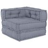 vidaXL Modular Sofa 3 pcs Grey Fabric