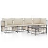 vidaXL Garden Lounge Set Charcoal Gray Poly rattan Modular