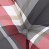 vidaXL Pallet Cushion Set of 3 Red check pattern 100% Polyester Standard