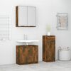 vidaXL Bathroom Furniture Set Smoked Oak Engineered Wood, Glass Full Set