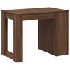 vidaXL Desk Brown Oak Engineered wood Medium Desk Rectangular Modern
