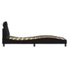 vidaXL Bed Frame "Viana" with LED without Mattress Black 35.4"x74.8"