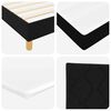 vidaXL Box Spring Bed with Mattress Black 78.74 x 31.50 in Polyester