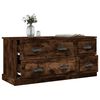 vidaXL TV Cabinet Smoked Oak Engineered Wood 39.4 in x 14.0 in x 17.7 in