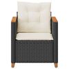 vidaXL Garden Chair Black, Cream White
