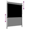 vidaXL Roller Blind Anthracite Fabric with PA coating, Steel, Aluminum